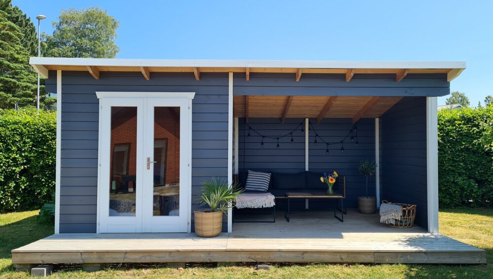 13,75 M² (6,3 + 7,5 M²) HAVEHUS - TESS MED LOUNGE OMRÅDE