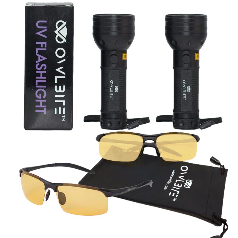 2 stk. Ravlygte Original med 2 stk. Ravbriller til voksne fra danske OwlBite