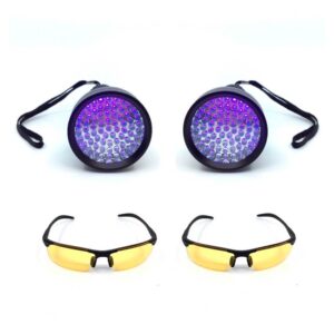 2 stk. UVA68 Ravlygter fra SamuEye og 2 stk. Ravbriller