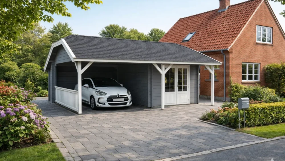 30 M² CARPORT - ANTE MED SKUR