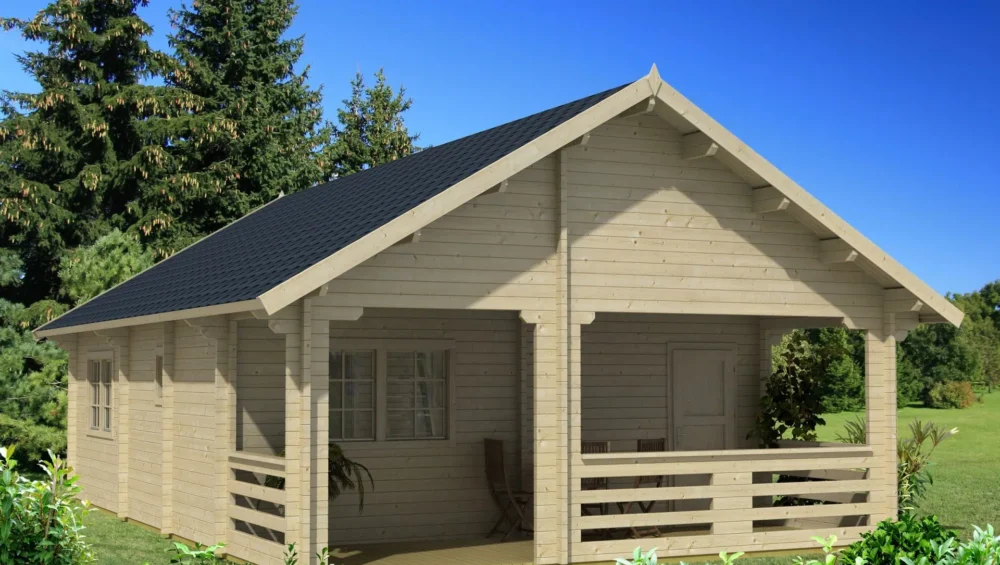 56,5 M² + 19 M² BJÆLKEHUS - EURORA MED HEMS