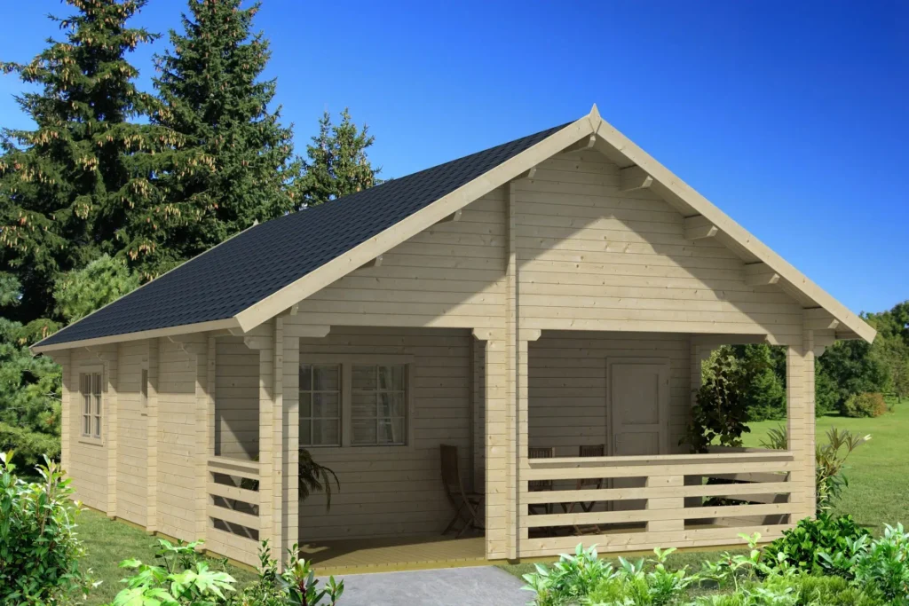 56,5 M² + 19 M² BJÆLKEHUS - EURORA MED HEMS