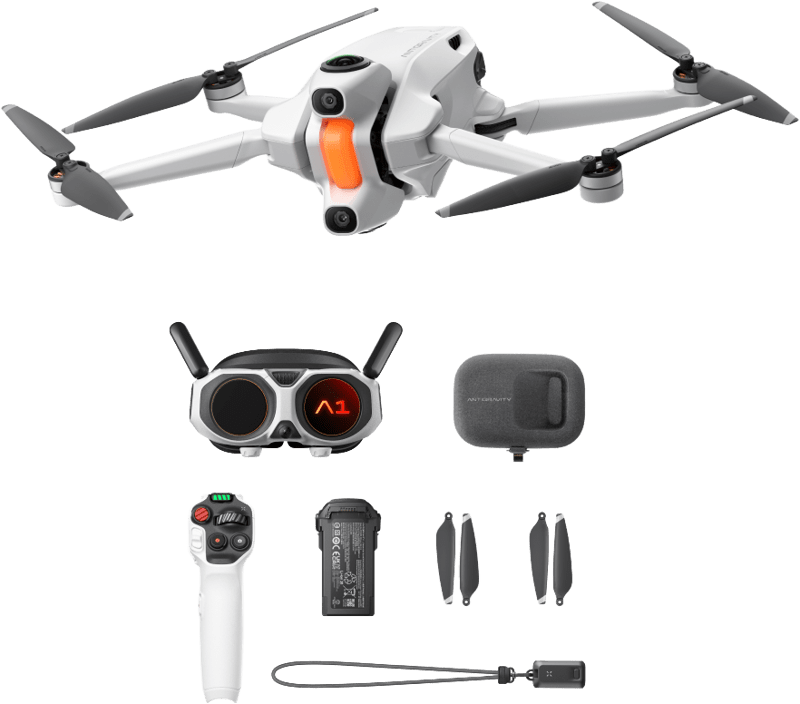 Antigravity A1 Drone - 8K 360 - Standard Bundle - Verdens Første 360 Drone