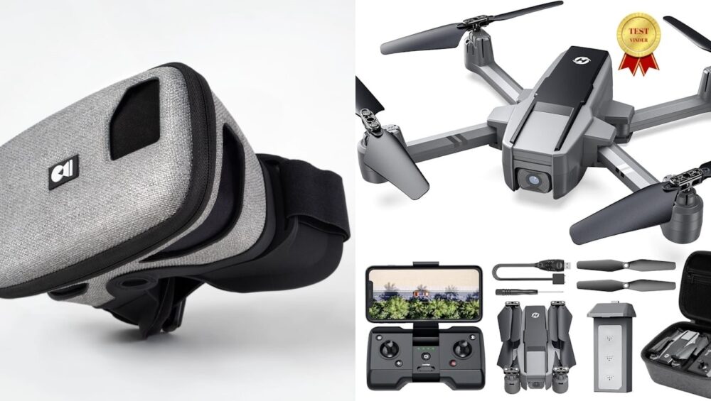 Holy Stone HS440D FPV Bundle + Dronemask 2 FPV briller + Gratis 2 valgfri gaver