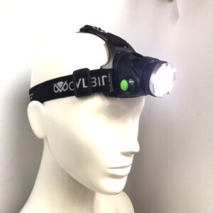 LED Pandelampe med 1000 ægte lumen - til genopladelige batterier - Genopladelig pandelampe inkl. batterilader-pakke VC2