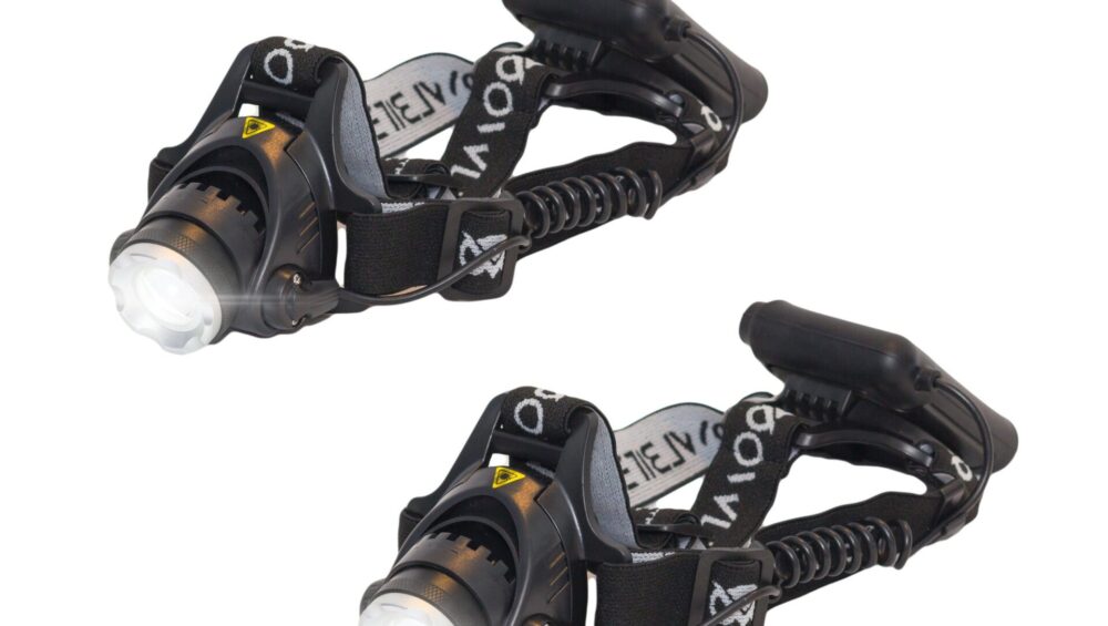 Pandelampe, 2 stk. med kraftig LED, danske OwlBite 1000 ægte lumens