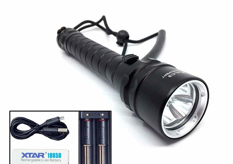 Ravlygte: AmberExpert XLC3 | kraftig 30W UV-lygte - AmberExpert XLC3 - Med oplader, adapter og 2 batterier