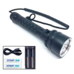 Ravlygte: AmberExpert XLC5 | Kraftig UV-lygte 50 W - AmberExpert XLC5 - Med XTAR oplader, adapter og 2 batterier