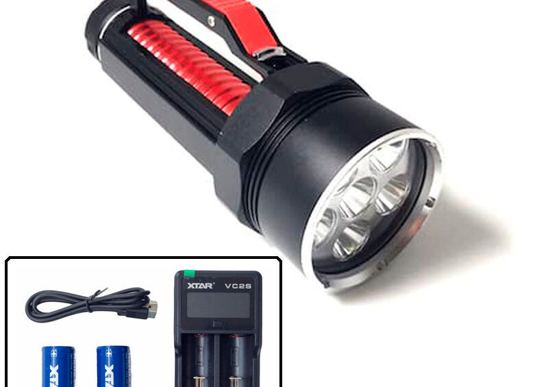 Ravlygte: AmberExpert XLC6 | Den professionelle UV-ravlygte - AmberExpert XLC6 - Med XTAR-lader, adapter og 2 batterier