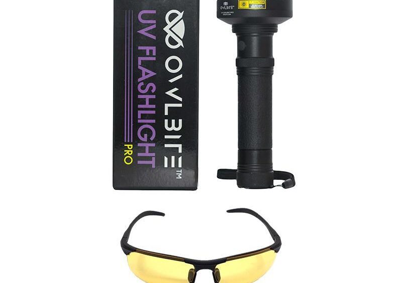 Ravlygte Pro fra danske OwlBite | Kraftig UV-rav-lygte - Ravlygte Pro + Ravbrille voksen