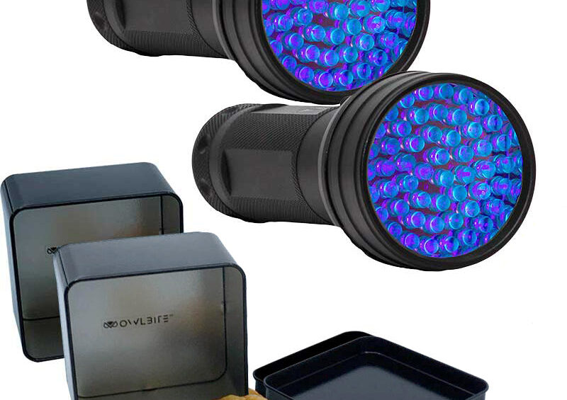 Ravlygter: 2 x UV-Lampe UVA51 + 2 x Ravæsker | UV-lygter som ravlamper