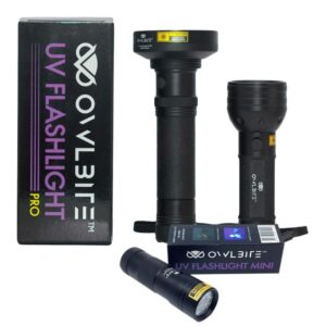 Ravlygter: Familiepakke V1 fra danske OwlBite med 3 stk. kraftige UV-rav-lygter