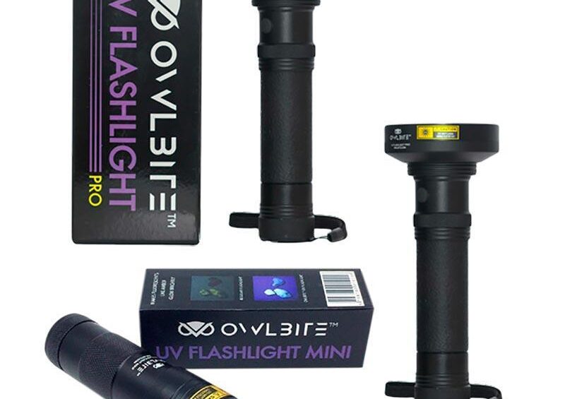 Ravlygter: Familiepakke V3 fra danske OwlBite med 3 stk. kraftige UV-rav-lygter