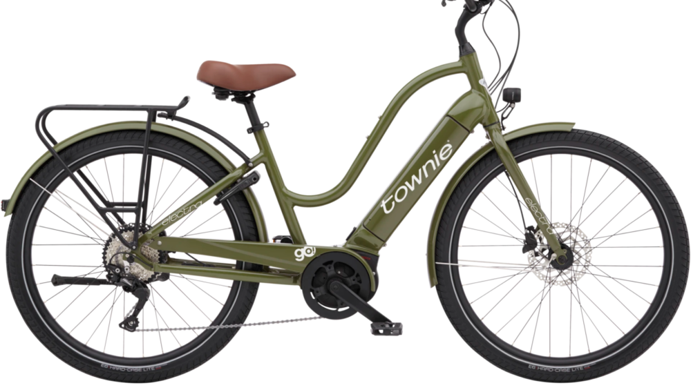 Townie Path Go! 10D EQ med lav på-/afstigning - Olive