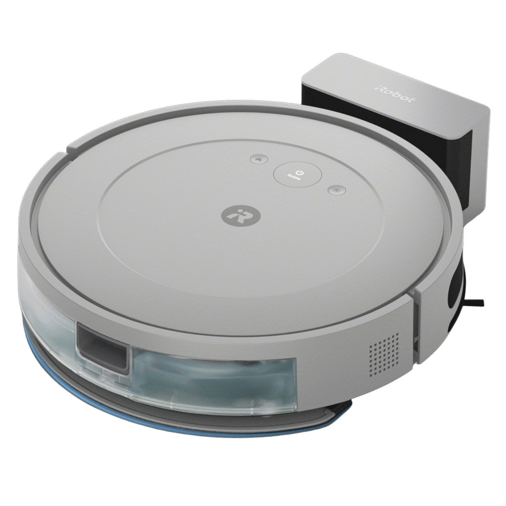 Anmeldelse: Roomba Combo® Essential robotstøvsuger og -gulvmoppe grå (demo) — testet maj 2026