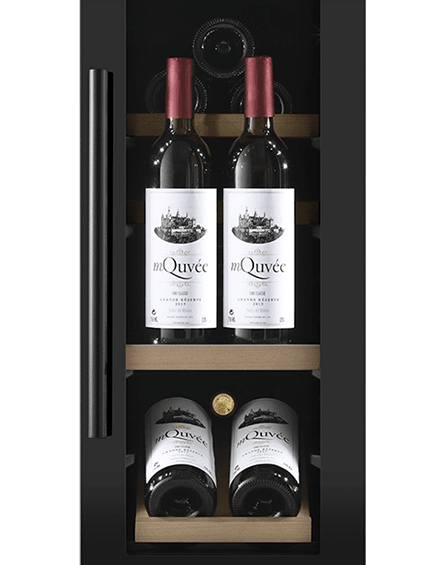Vinkøleskab til indbygning 30 cm bred - WineCave 700 30S Anthracite Black - sort vinkøleskab - stille vinkøleskab - B: 29,5 x H: 82/89 x D: 55,5 cm