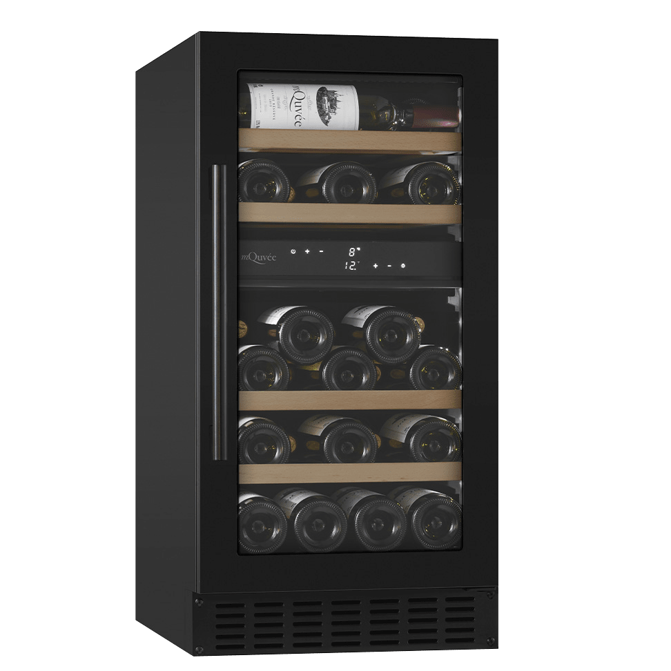 Anmeldelse: Vinkøleskab til indbygning 40 cm - WineCave 700 40D Anthracite Black - sort, 2 temperaturzoner — testet maj 2026