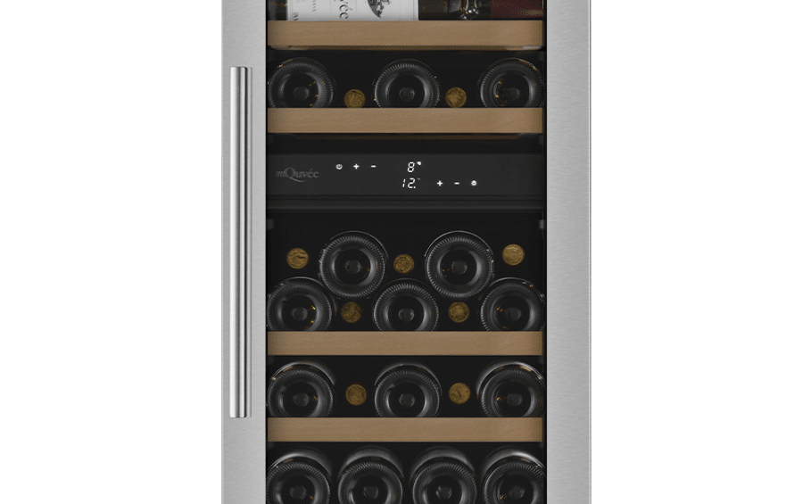 Vinkøleskab til indbygning 40 cm - WineCave 700 40D Stainless, rustfrit vinkøleskab, energibesparende