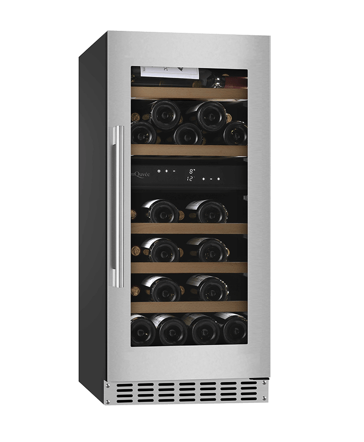 Anmeldelse: Vinkøleskab til indbygning 40 cm - WineCave 800 40D Rustfrit stål, Rustfri, 2 temperaturzoner — testet maj 2026