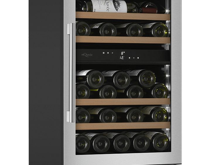 Vinkøleskab til indbygning 50 cm - mQuvée WineCave 700 50D Rustfrit stål, Støjsvag, Rustfri