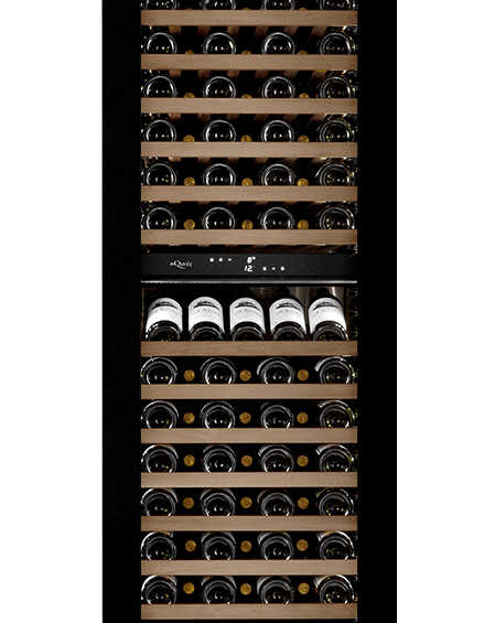 Vinkøleskab til indbygning 60 cm højskab - mQuvée WineCave Infinite 187D Push-Pull, Støjsvag, sort, 2 temperaturzoner
