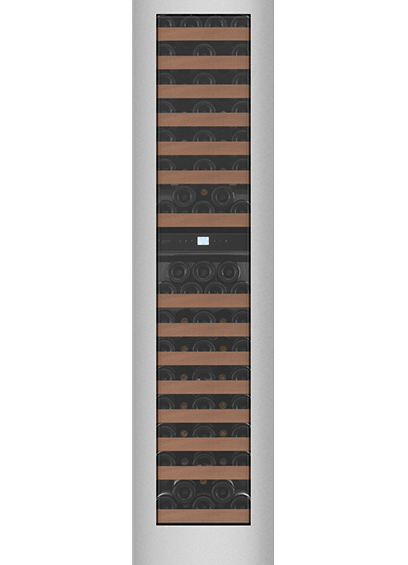 Vinkøleskab til indbygning eksklusiv 45 cm - Edge 45D Stainless, rustfri, støjsvag, 2 temperaturzoner, højskab